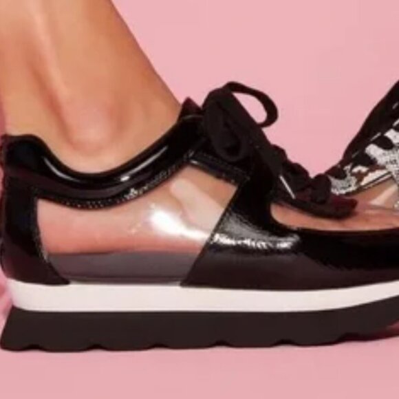 Jessica Rich Transparent Sneakers Women's Size 9.5 Black New in Box - Picture 1 of 14